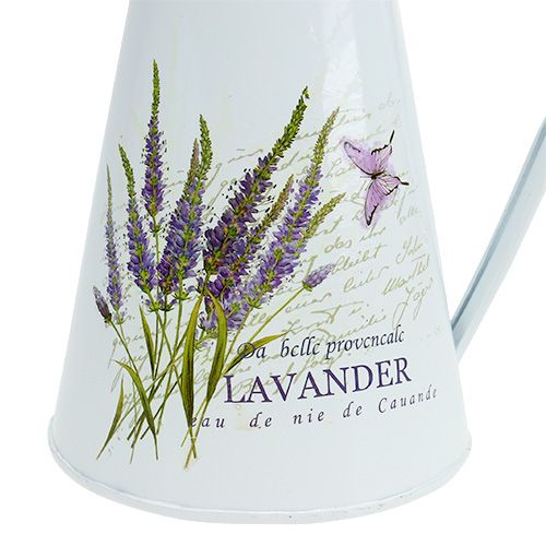 Floristik24 Sink mugge med lavendel motiv hvit H 22cm 1p