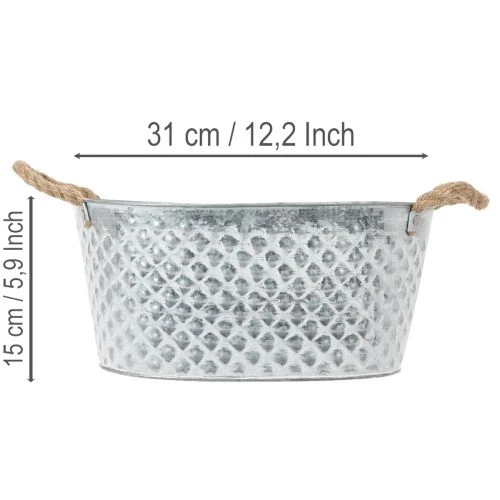 Stor oval sinkskål, 31 cm x 20 cm, H15 cm | Floristik24.no