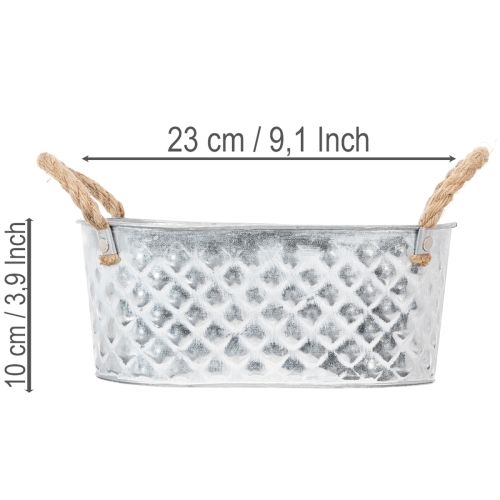 Oval sinkskål 23 cm x 12 cm H10,5 cm | Floristik24.no