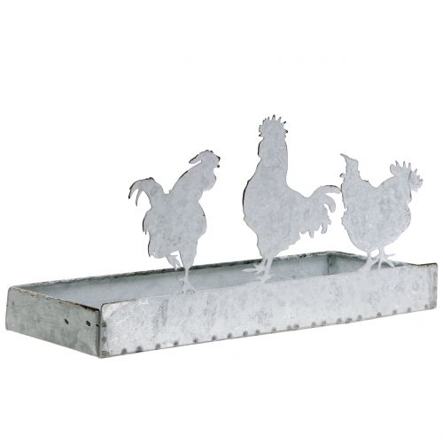 Sinkskål med kyllinger 30cm x 12cm H15,5cm
