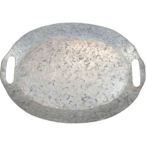 gjenstander Dekorativt brett ovalt metallbrett sinkbrett 47×34×3cm