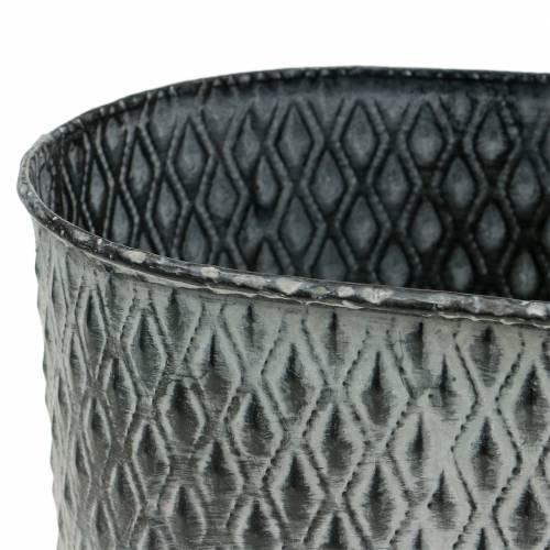 Floristik24 Sinkpanne med diamantmønster ovalt 23cm x 15cm / 21,5cm x 14cm 2stk