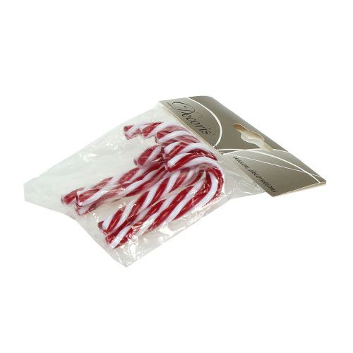 Floristik24 Anheng godterrør rød, hvit 7,5 cm 6stk