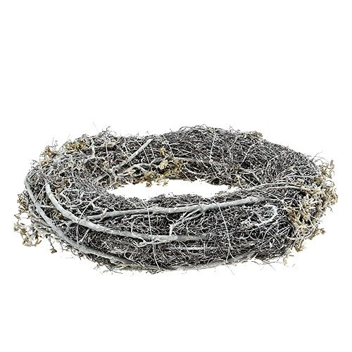 Floristik24 Grenkrans Ø30cm hvit