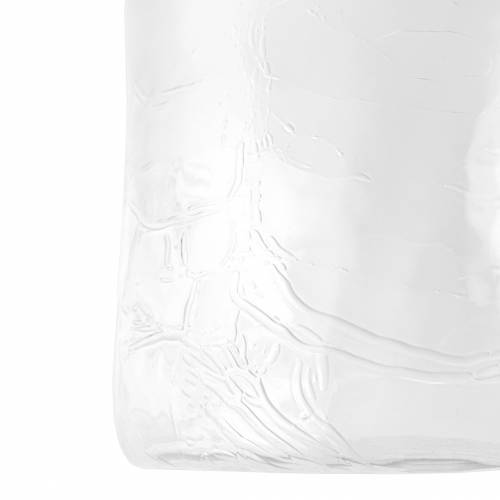 Floristik24 Sylindrisk glassvase Crackle clear, satined Ø13cm H13.5cm