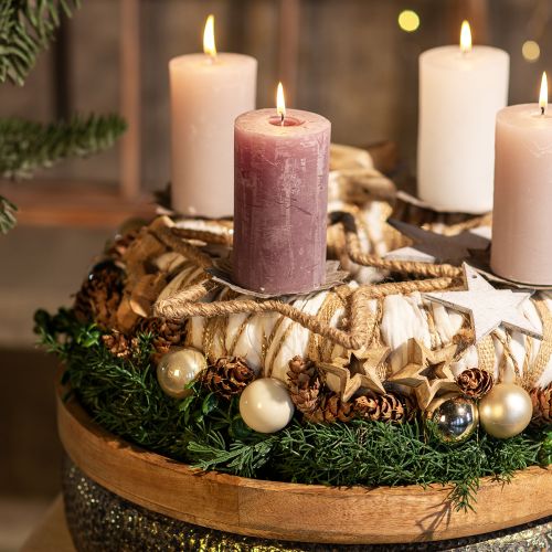 Floristik24 Adventspynt, julepyntstjerne, dekorativ stjernejute B31cm 4 stk