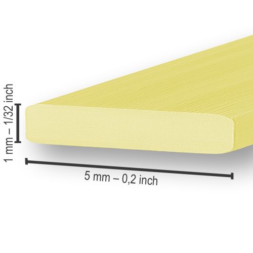 gjenstander Flat aluminiumstråd, gull, 5 mm x 10 m, til blomsteroppsatser og dekorasjoner