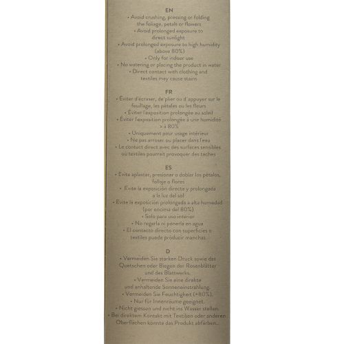 gjenstander Infinity Rose med blader bevart Amorosa Red L54cm