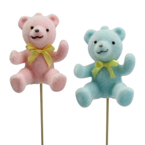 Floristik24 Dekorative bjørner forskjellige farger 9cm 8stk.