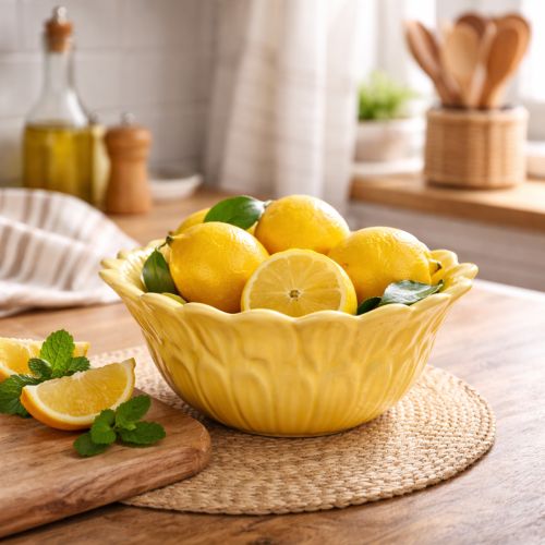 gjenstander Dekorativ blomsterskål i keramikk til hjemmedekorasjon og gaveideer, 13 cm, 2 stk.