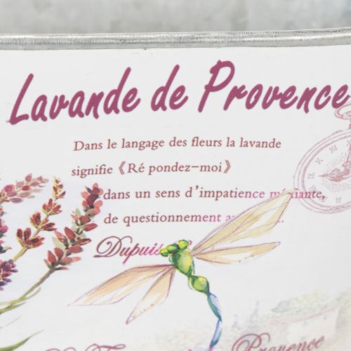 gjenstander Oval metallblomsterskål med håndtak, lavendel, 32×15×15 cm