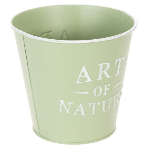 Blomsterpotte i sink, mintgrønn, Ø15 cm, H13,5 cm | Floristik24.no