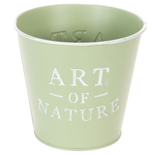 gjenstander Blomsterpotte i sink, mintgrønn, Ø15 cm, H13,5 cm