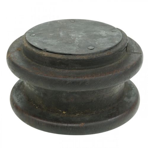 Floristik24 Lysholder, industridesign, dekorativ trinse, borddekorasjon, vintage look Ø10-10,5cm