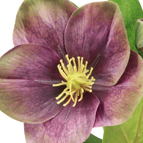 gjenstander Juleroser Kunstig Snørose Lilla Blomst L35cm 6 stk