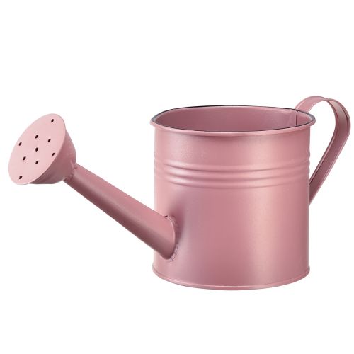 Dekorativ vannkanne rosa metall plantekasse Ø13,5cm H12,5cm