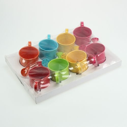 Floristik24 Vannkanne Ø11cm H9cm 8stk. sortert etter farge