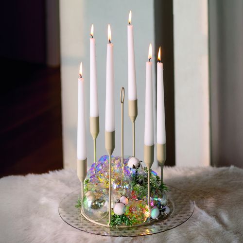 Floristik24 Dekorativ hortensia iriserende kunstig blomst jul 27 cm 4 stk