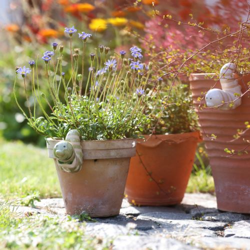 gjenstander Morsom markdekorasjon keramisk larve hengende dekorasjonspotte 9x6cm 2 stk