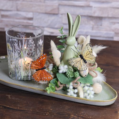 gjenstander Dekorative sommerfugler på ståltråd for fargerik borddekorasjon, 7 cm, 12 stk.