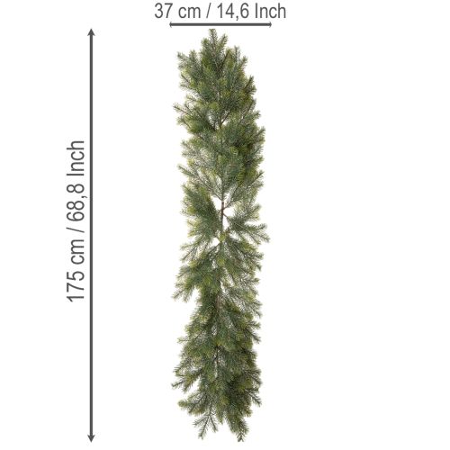 Kunstig grangrenkrans for kreativ blomsterdekorasjon, 175 cm | Floristik24.no