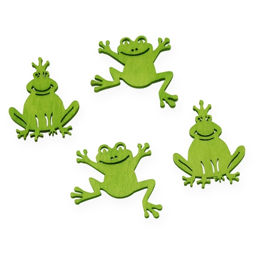 Floristik24 Strødekor trefrosk grønn 4cm 72 stk