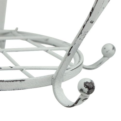 Floristik24 Dekorativ krone for hengende hvit Ø20cm