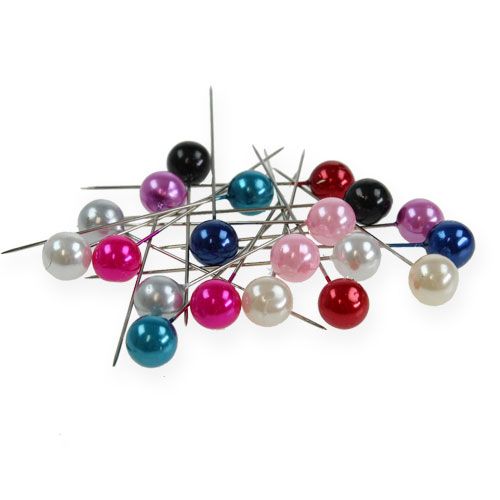 Perle nåler Ø20mm 90mm forskjellige farger