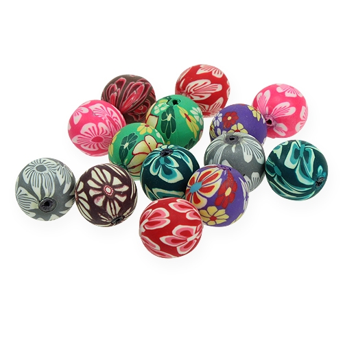 Dekorativ perle, assortert 1,9 cm 60p