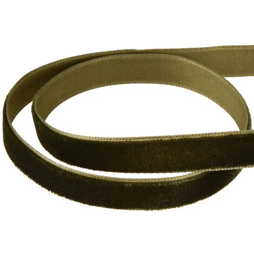 gjenstander Fløyelsbånd grønt gavebånd fløyel mørkegrønt 10mm 20m