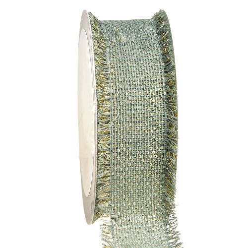 Pyntebånd frynser pyntebånd lys grønt gull B40mm L15m