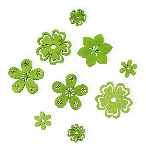Floristik24 Dekorative blomster grønne Ø2cm - Ø4cm 96p