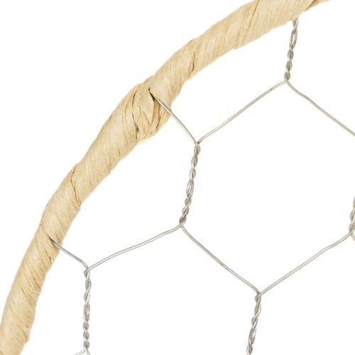 gjenstander Dekorative opphengsringer i metall av raffia, Ø20 cm, 4 stk., bohemsk veggdekorasjon, vindusdekorasjon