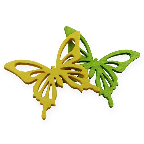 Dekorative sommerfugler farget 4cm 90p | Floristik24.no