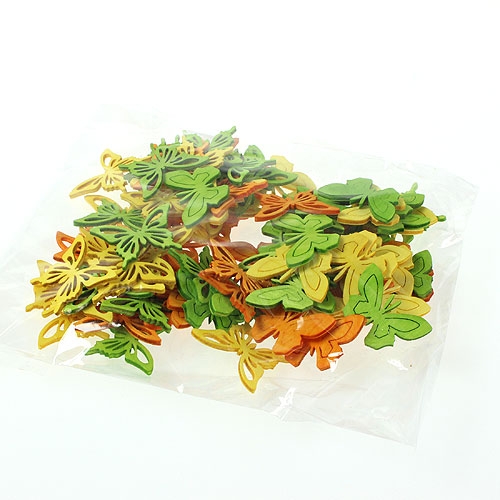 Dekorative sommerfugler farget 4cm 90p | Floristik24.no