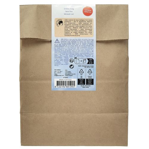 gjenstander Dekorativ snøhvit mais 100% biobasert materiale 40g