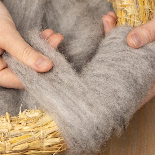 gjenstander Ulsnor dekorativ ull grå-naturlig 2m tovet ull til håndverk og blomsterdekorasjon