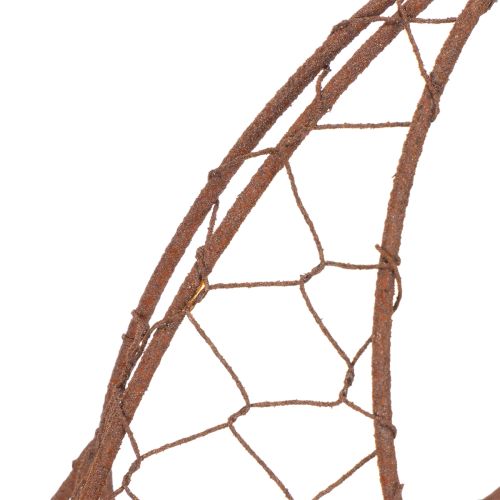 Trådkurv, metallplantekasse, vårdekorasjon, påskekurv, brun, rustfarget, H34 cm L30 cm | Floristik24.no