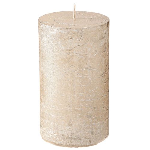 Floristik24 Ensfargede lys platina 70x120mm 4 stk