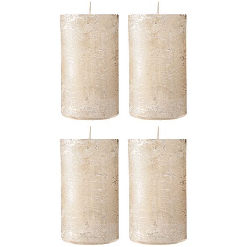 Ensfargede lys platina 70x120mm 4 stk | Floristik24.no