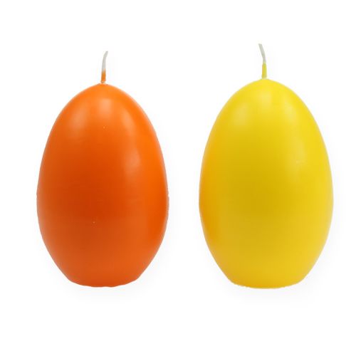 Floristik24 Dekorative eggelys oransje, gule Ø6cm H12cm 4stk