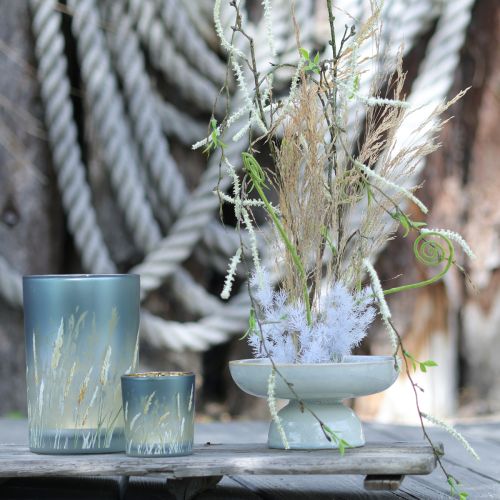 gjenstander Elegant dekorativ lykt med gressmotiv for koselige boligtilbehør, 12,5 cm, 2 stk.