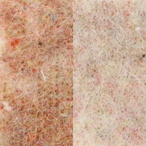 gjenstander Filtbånd ullbånd dekorativt stoff brunrød beige ullfilt 7,5 cm 5 m