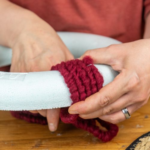 gjenstander Filtsnor fleece Mirabell 25m mørk rød