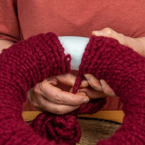 gjenstander Filtsnor fleece Mirabell 25m mørk rød