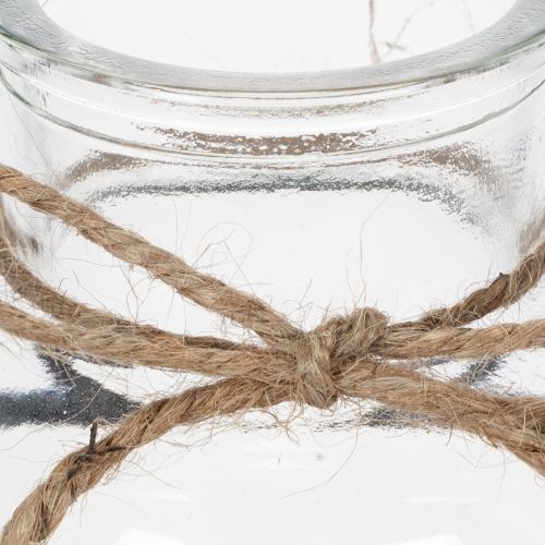 Dekorativ flaskevase, glass og tre, 23x12x19,5 cm, 2 stk. | Floristik24.no