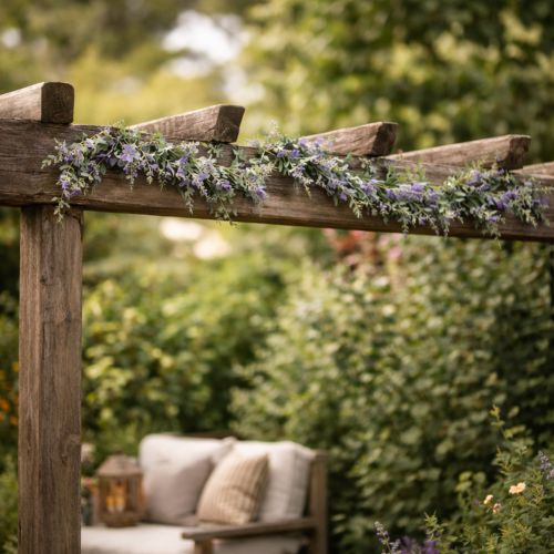 gjenstander Kunstig vårdekorasjon i lilla for spesielle anledninger og sesongdesign 145 cm 2 stk.