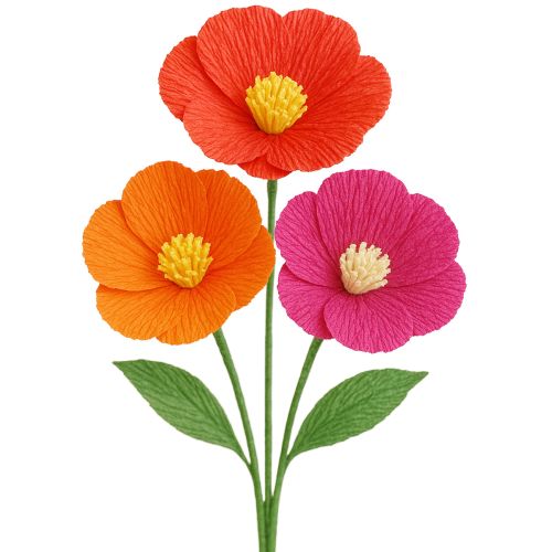 Floristik24 Florist crepe papir rosa 50x250cm