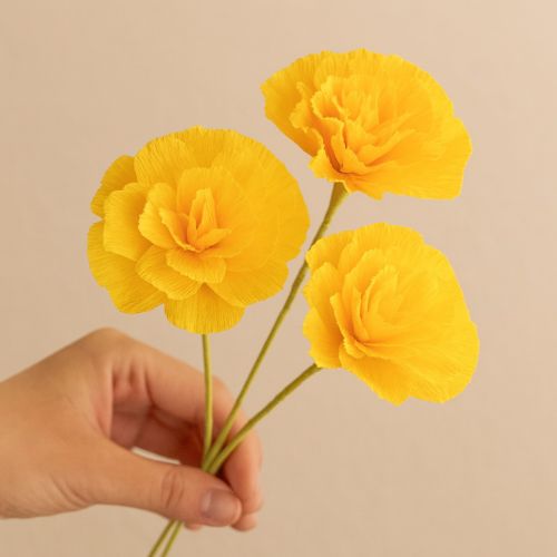 gjenstander Blomsterhandler kreppapir solgult 50x250cm