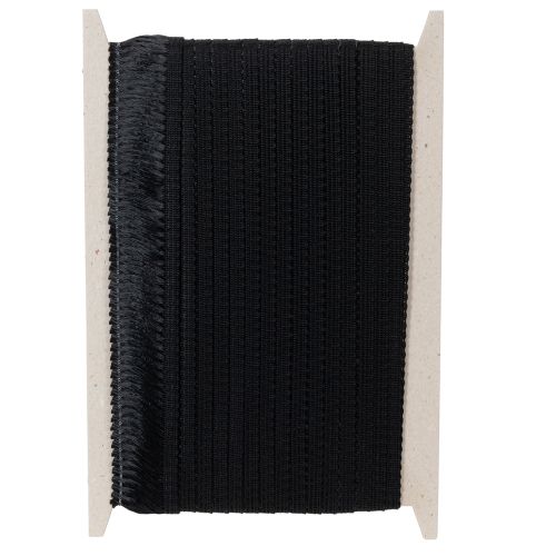 gjenstander Svart frynset bånd 4 cm, kordonkant, dekorativ frynset lurex 25 m